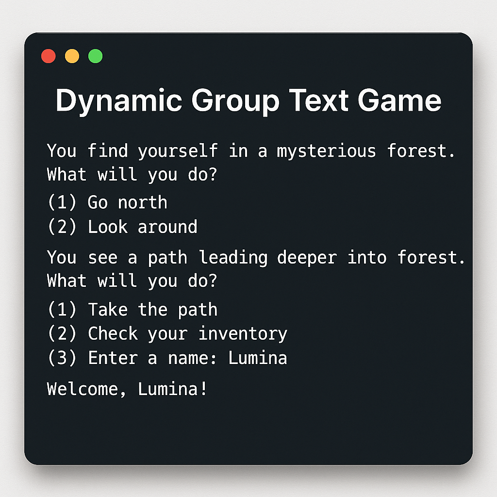 Dynamic Group Text Game